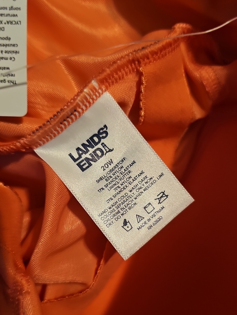 Lands' End  Wood Lily Chlorine Resistant Cap Sleeve One-Piece Swimsuit 20W NEW - Picture 2 of 5